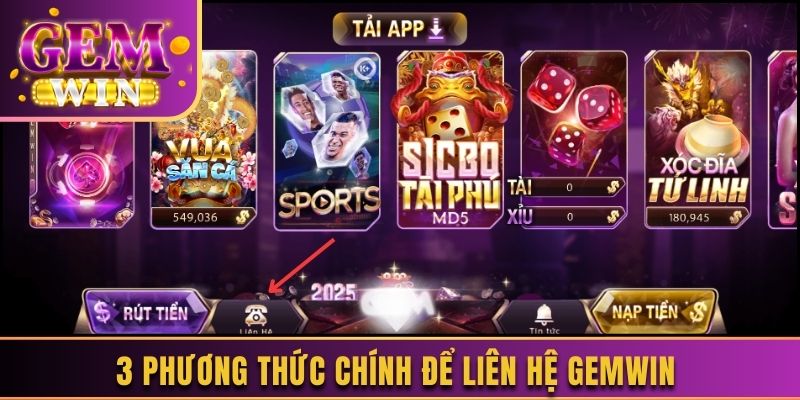 3 phương thức chính để liên hệ Gemwin